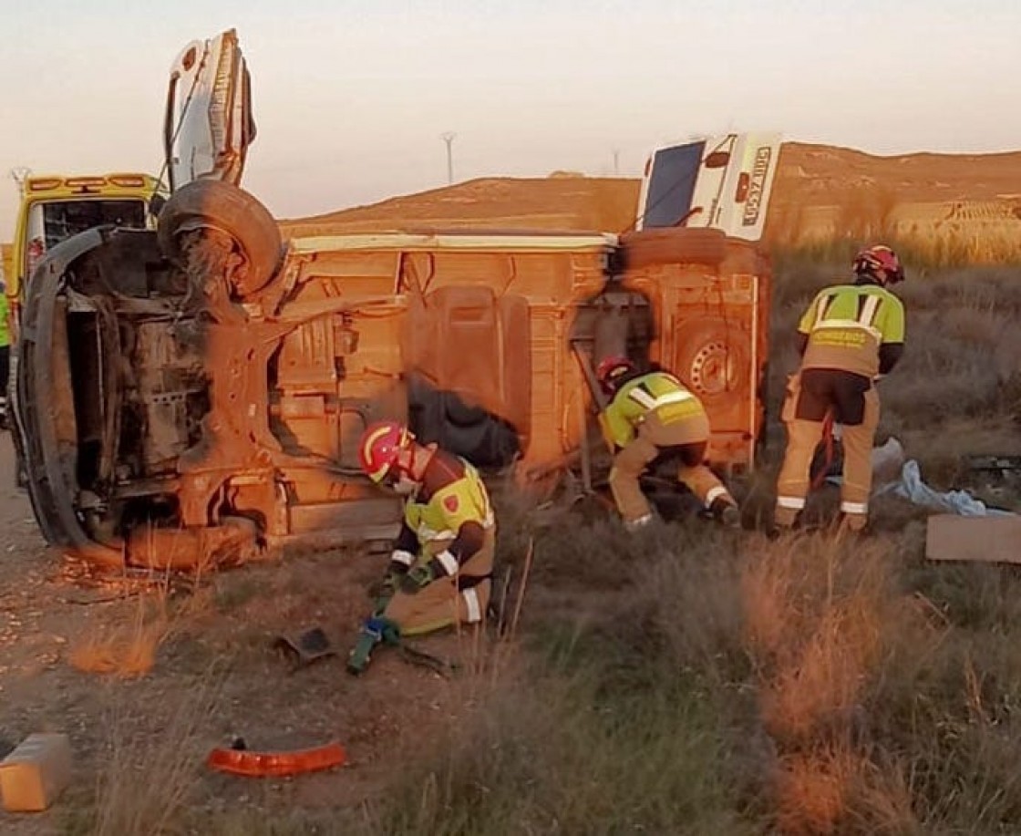 Un herido tras sufrir un accidente de circulación en la N-232 en Puigmoreno