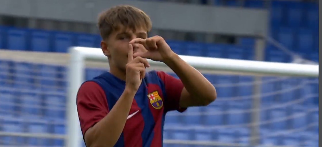 Juan Hernández se estrena como goleador con el Barça en la Youth League