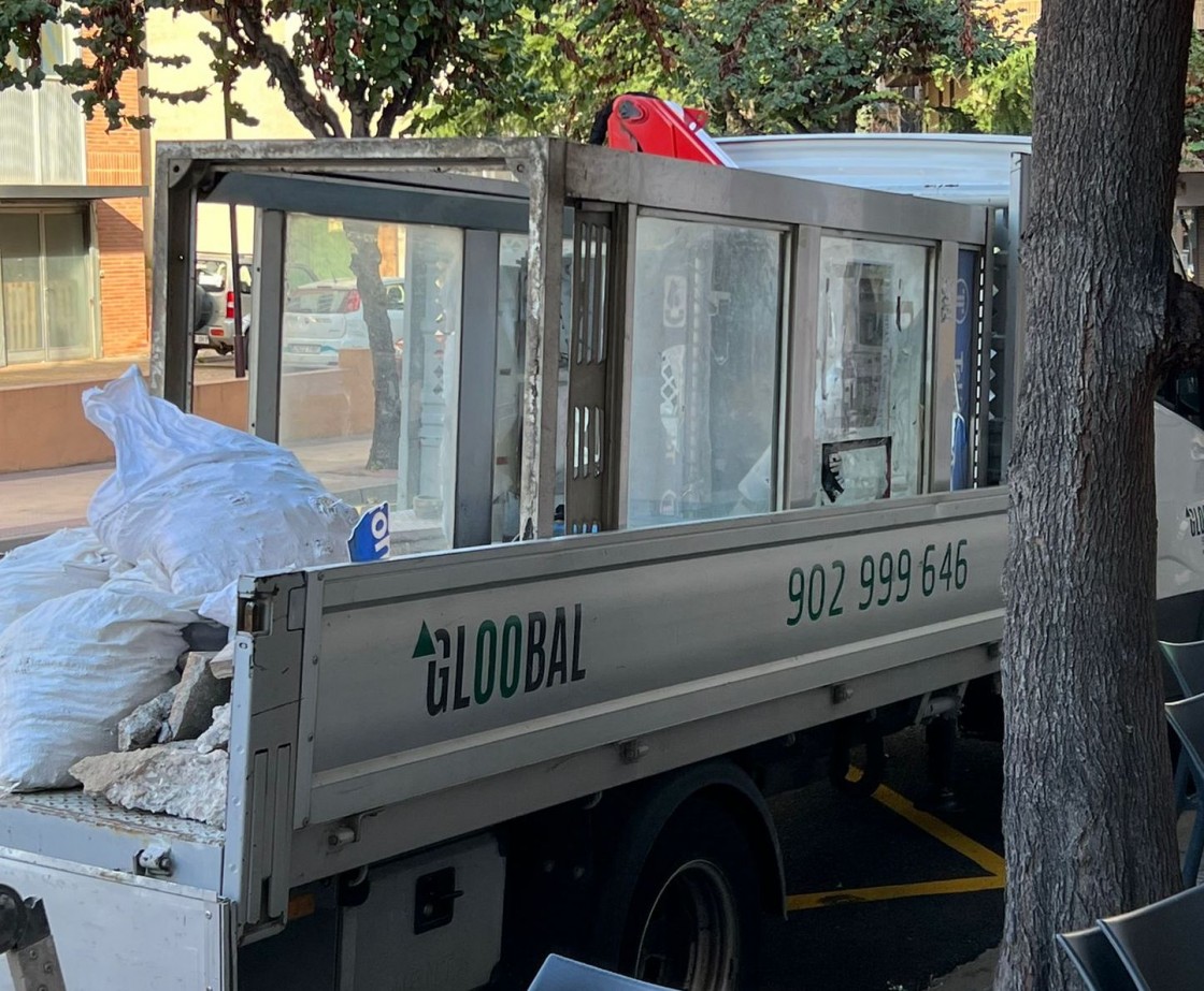 Telefónica retira seis cabinas sin uso alguno en el casco urbano de Alcañiz