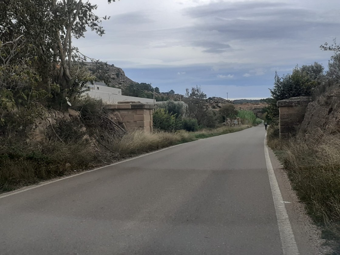 Arrancan dos semanas de trabajos de desbroce intensivo en los márgenes de diez kilómetros del Camino de la Vía en Alcañiz