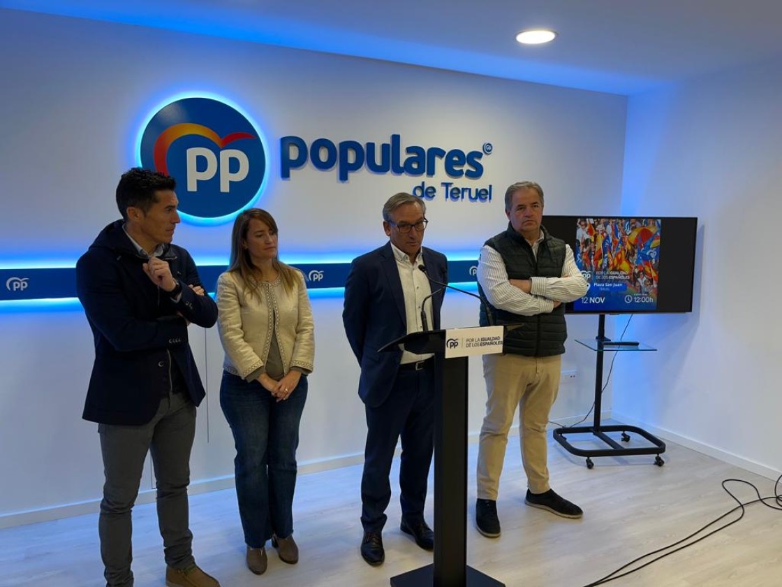 El PP de Teruel llama “a toda la gente de bien” a manifestarse este domingo contra la amnistía