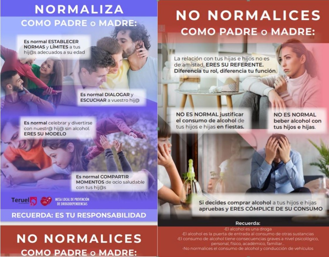 El Ayuntamiento de Teruel lanza la campaña de prevención de consumo de alcohol 'Normaliza, No Normalices'