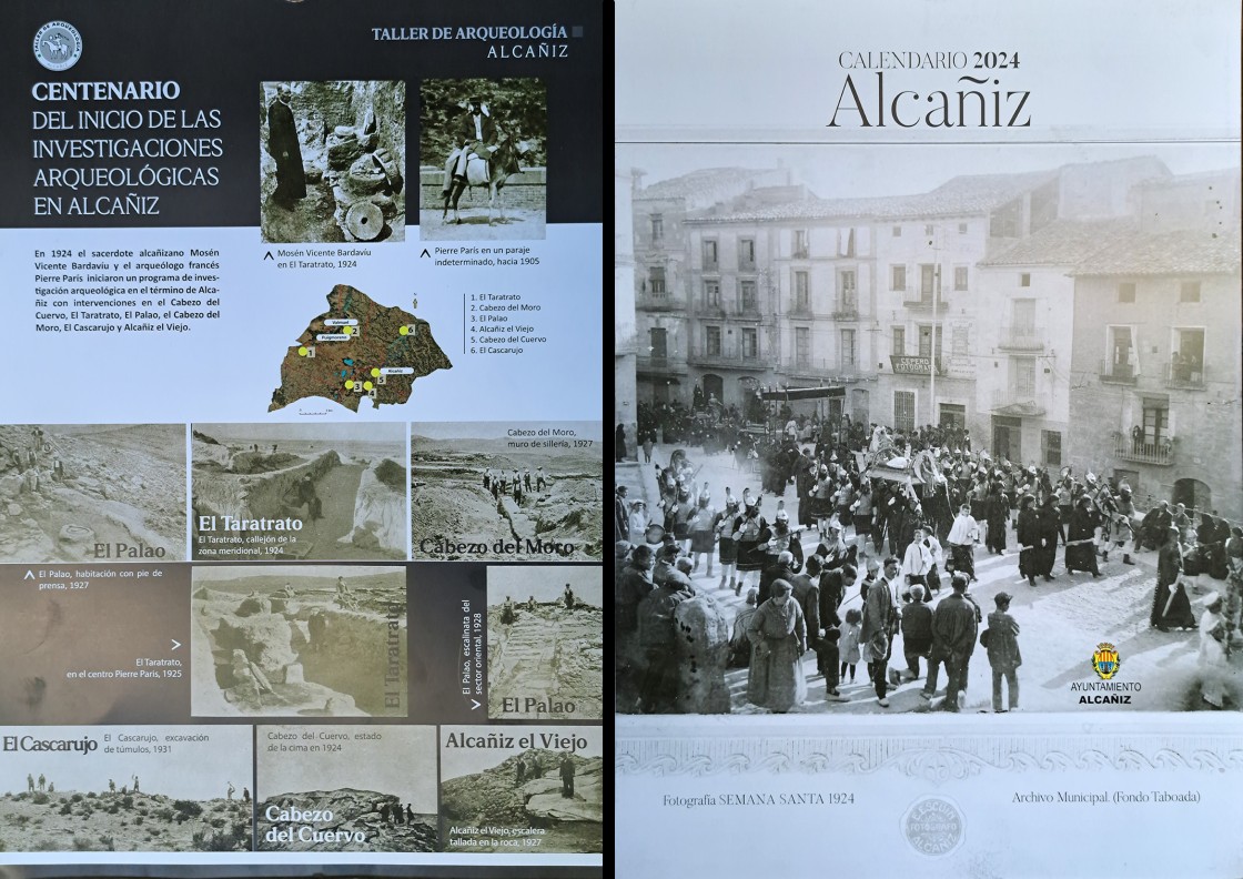 Dos imágenes de 1924 protagonizan  el Calendario oficial  de 2024 de Alcañiz