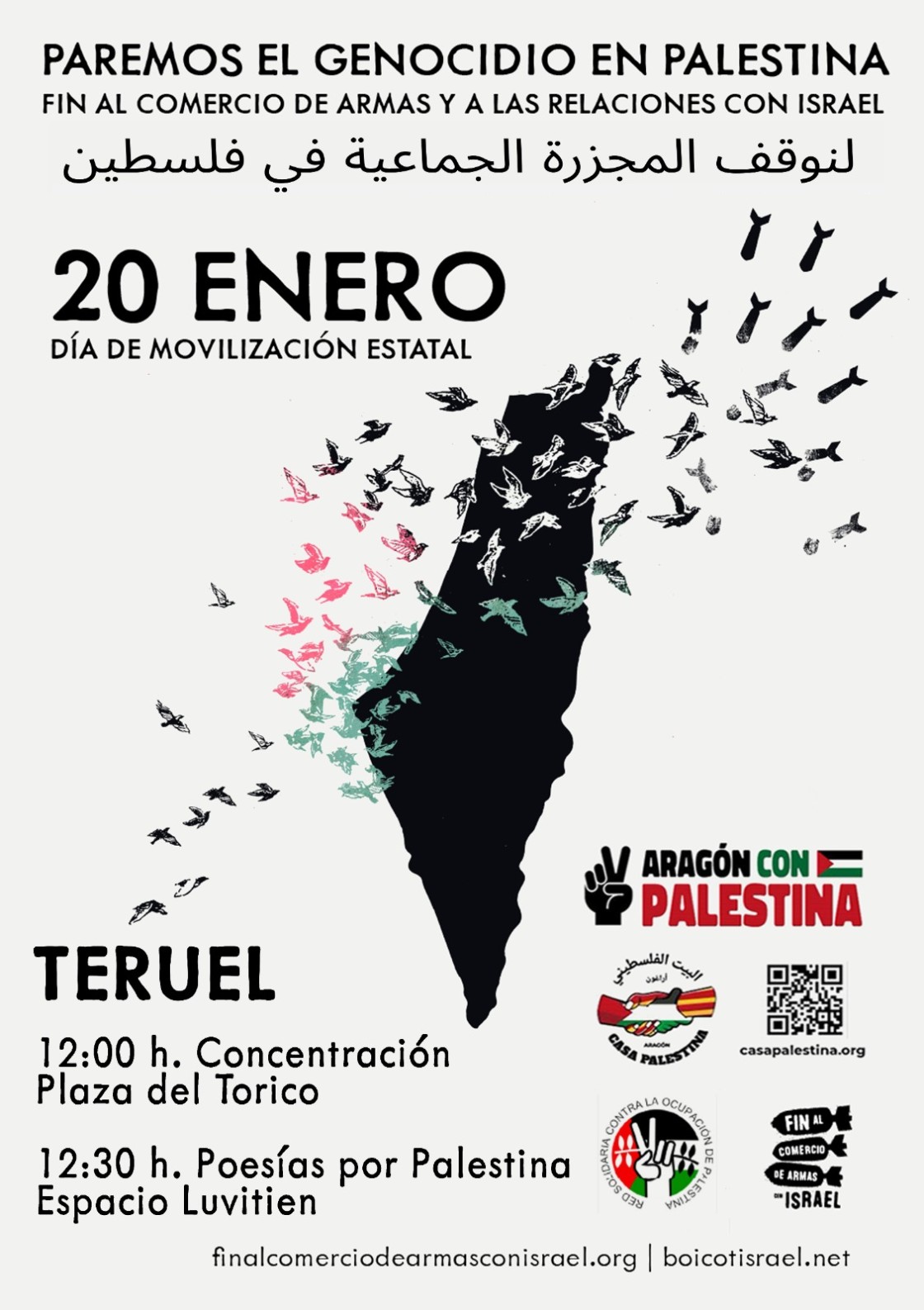Teruel se suma a la Jornada de movilización estatal por Palestina este sábado