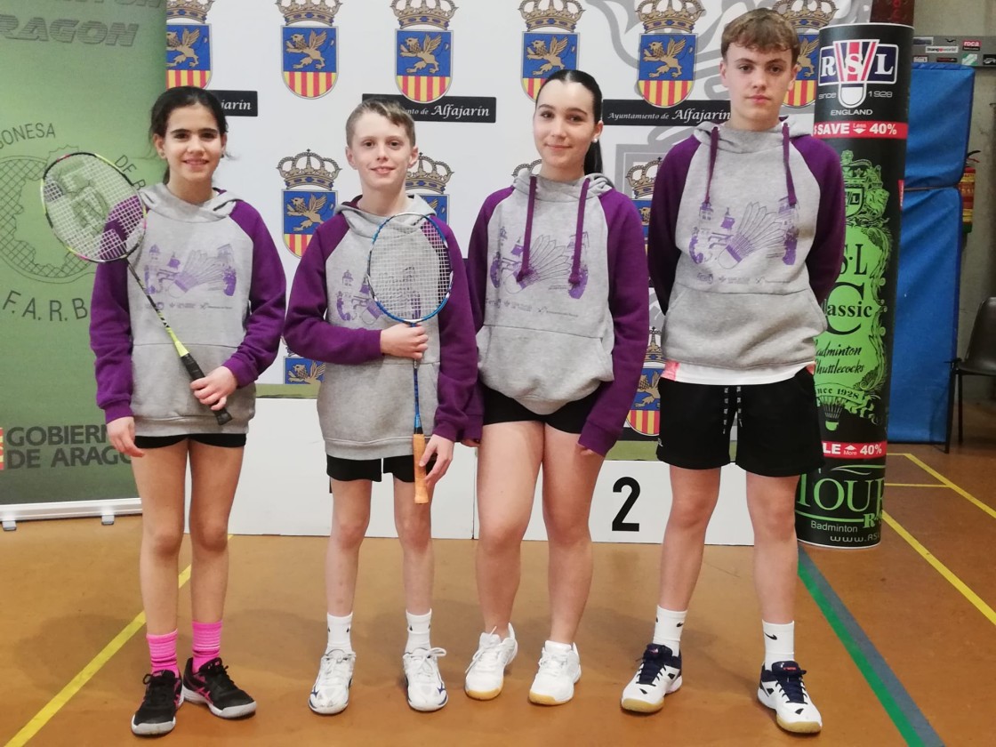 Gran actuación turolense en el torneo nacional de bádminton de Alfajarín