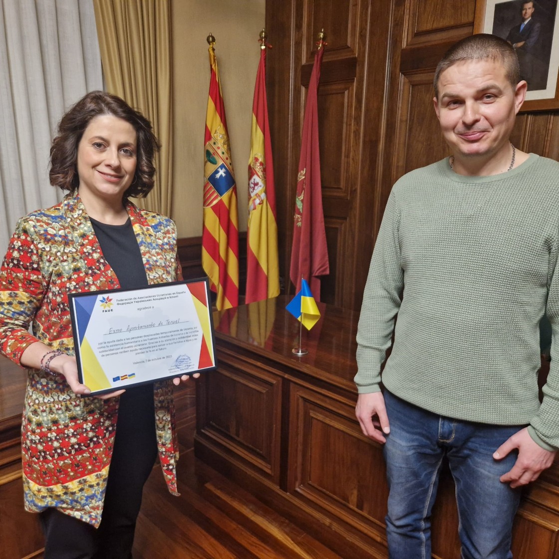 El colectivo ucraniano afincado en Teruel agradece a la ciudad la buena acogida que les brinda