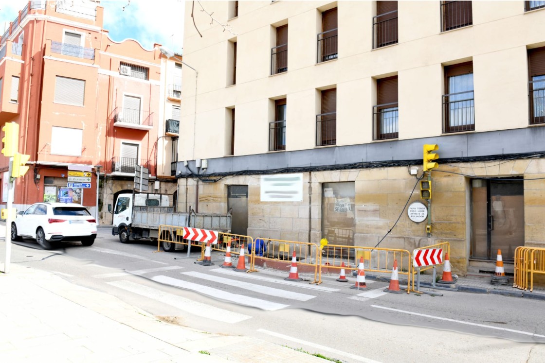 El reventón del Muro de Santiago, en Alcañiz, se arreglará en el plazo de dos o tres semanas