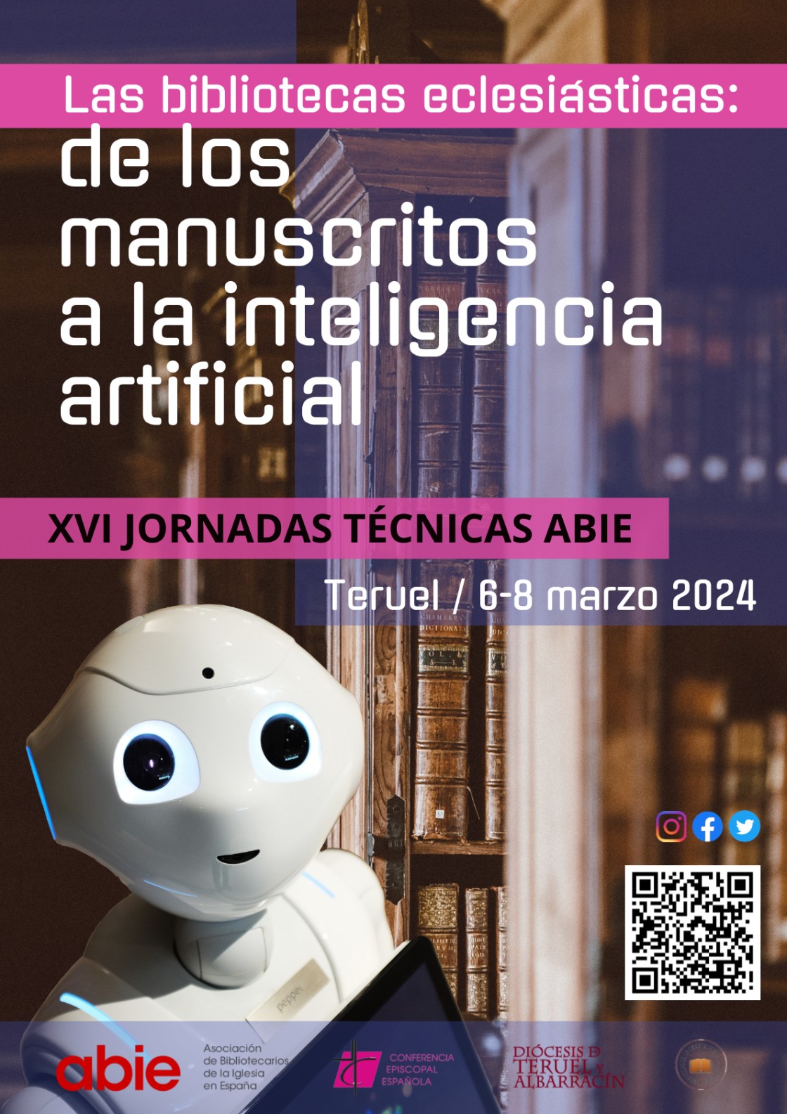 Teruel acogerá las XVI Jornadas de la Asociación de Bibliotecarios de la Iglesia en España con el tema 'Las bibliotecas eclesiásticas: de los manuscritos a la inteligencia artificial'