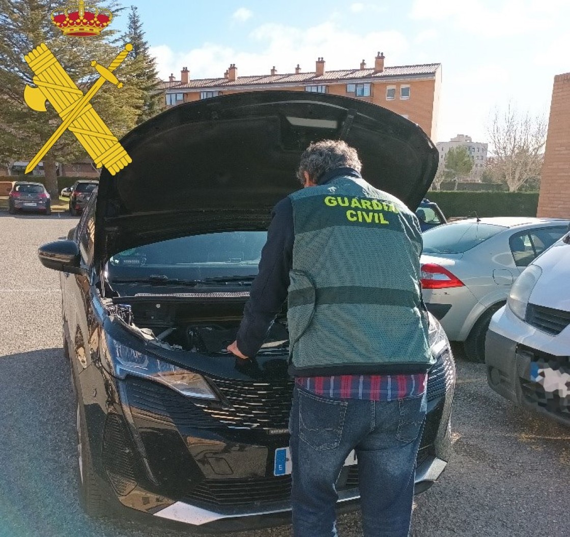 La Guardia Civil de Teruel investiga a una persona por presunto robo de un vehículo y recupera un turismo sustraído en Francia