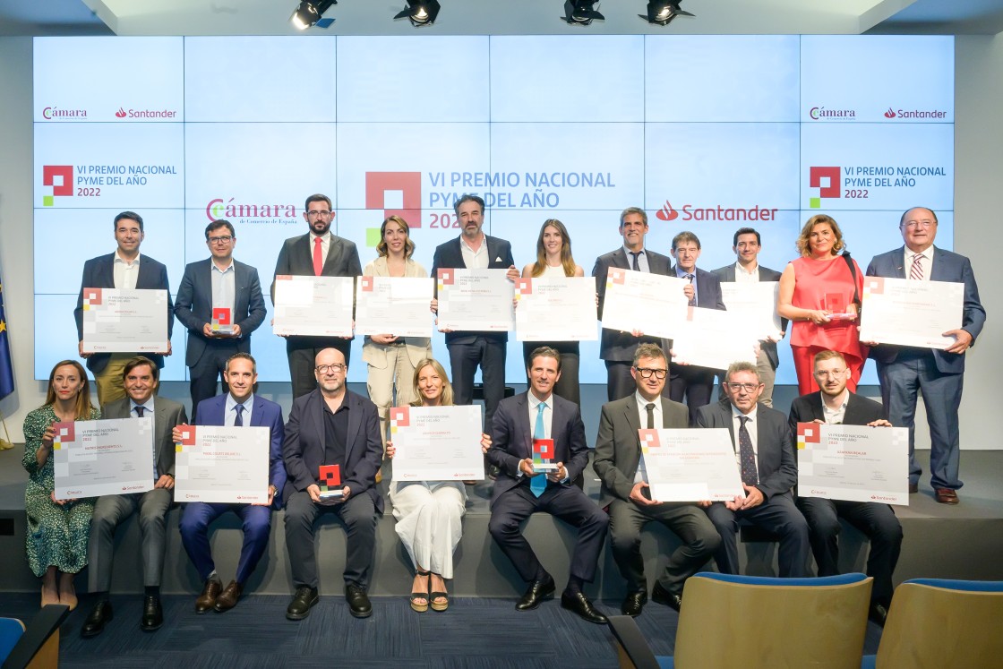 Veintiuna empresas pasan a la fase final del Premio Nacional Pyme del Año 2023 convocado por Banco Santander y la Cámara de España