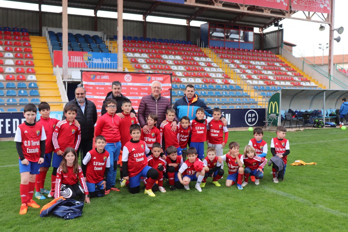 El equipo de Veteranos, correa entre pasado, presente y futuro del Teruel