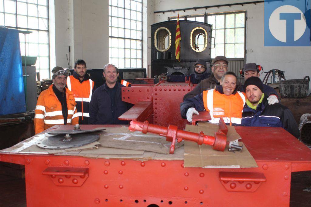 Nueve alumnos se forman en mecánica  de restauración de locomotoras de vapor en Utrillas