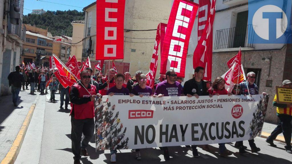 Las movilizaciones del 1 de Mayo arrancan en Teruel y Andorra con un marcado tono reivindicativo