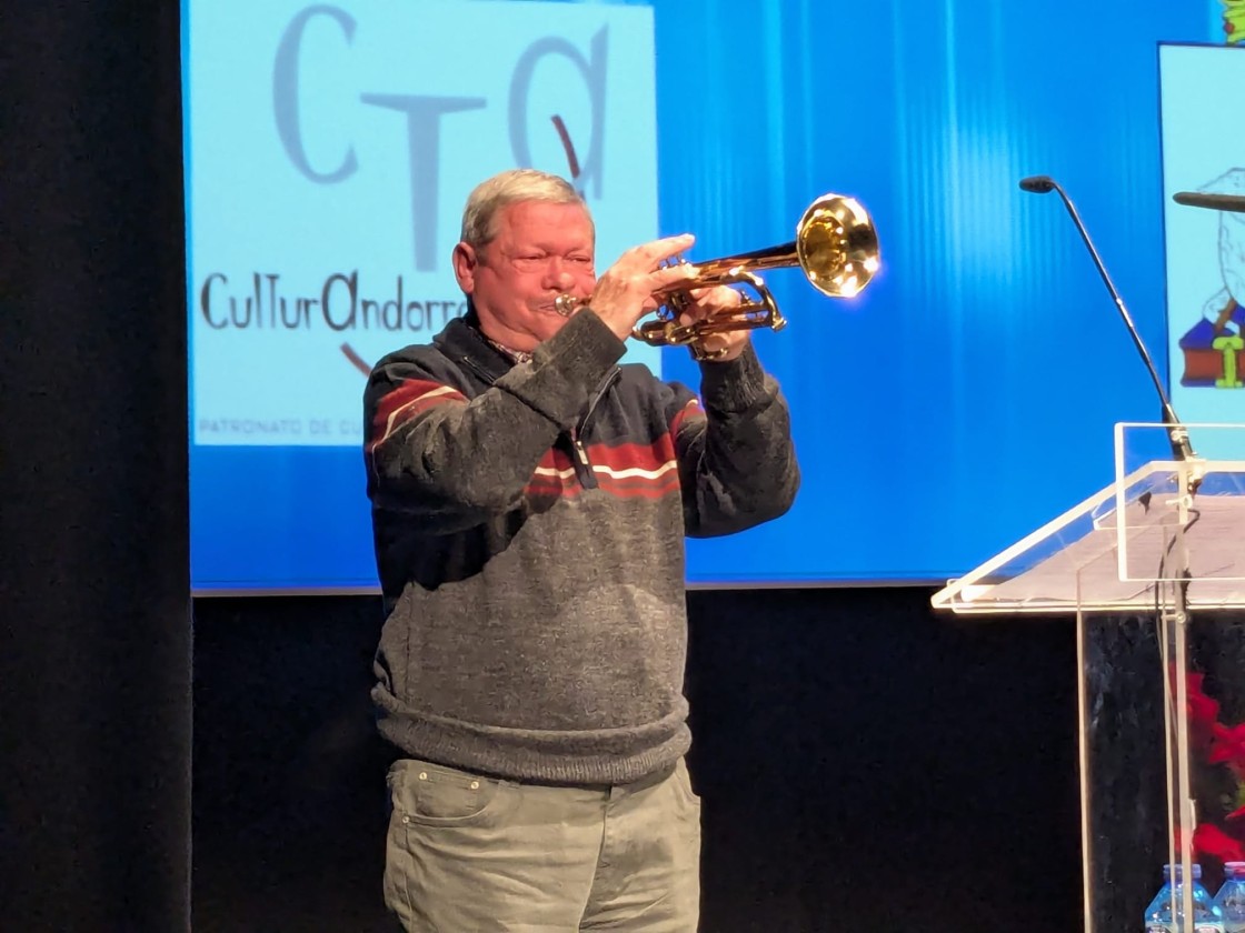 El trompetista Miguel Medina recoge el Premio Cultura Andorra 2024