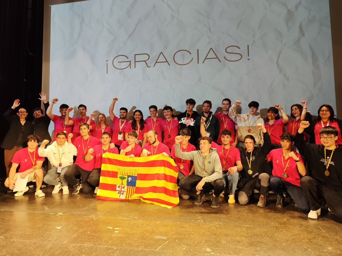 Teruel logra trece medallas en el Aragón Skills realizado en la capital turolense, cuatro de ellas de oro