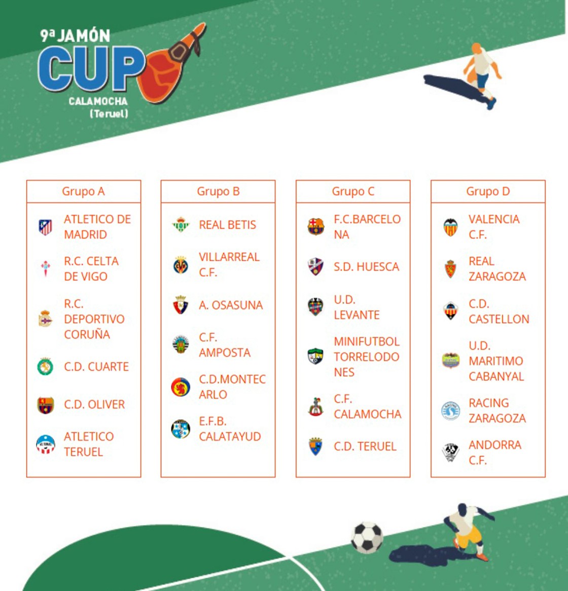 Barça, Valencia, Zaragoza y Atlético, contra los turolenses en la Jamón Cup