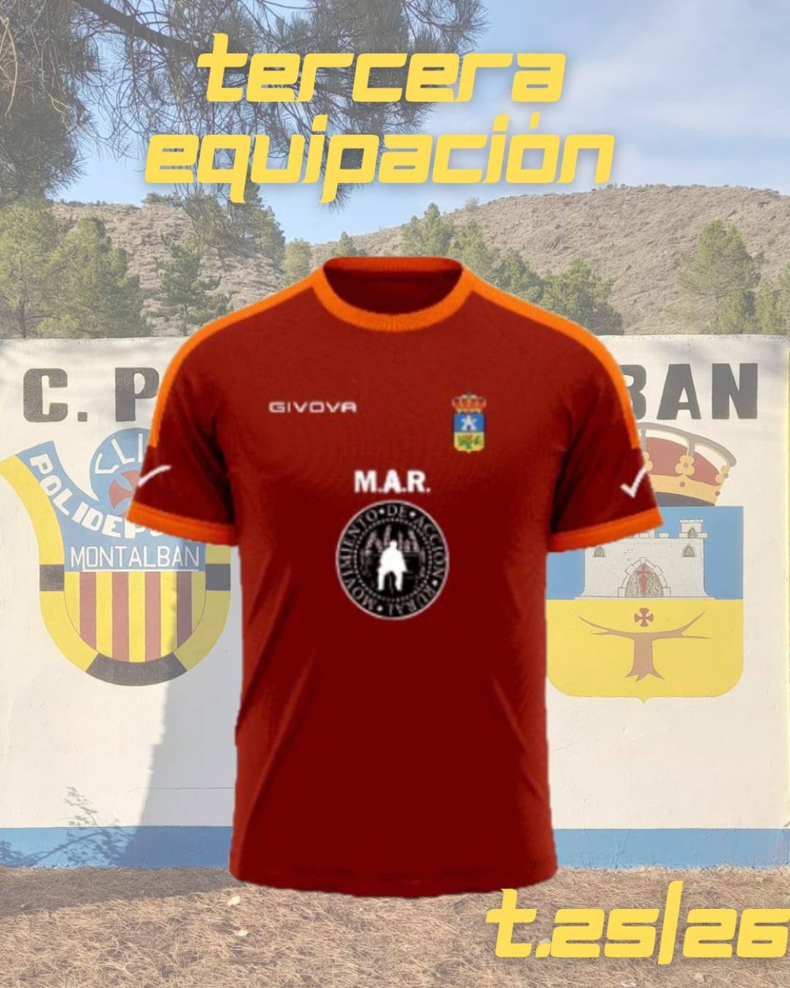 El Club Deportivo Montalbán lucirá el logo del MAR en su tercera equipación