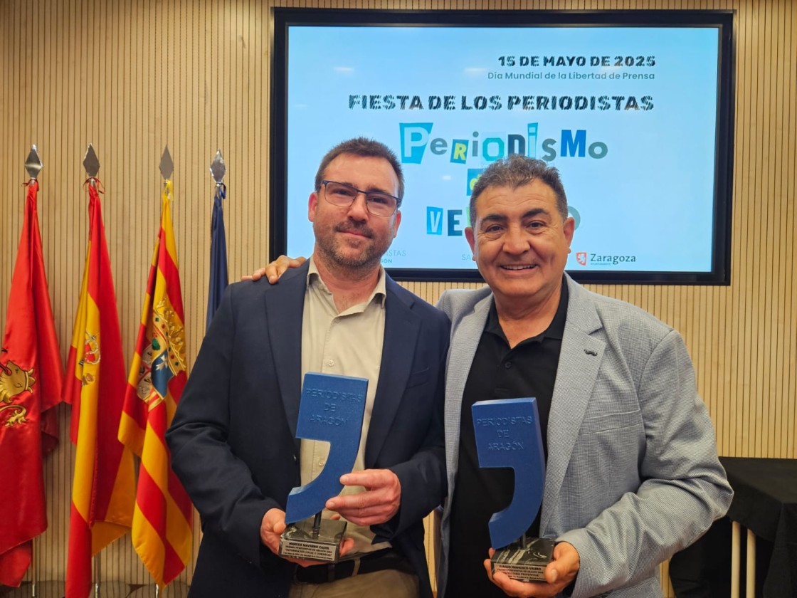Los periodistas Juanjo Francisco y Marcos Navarro, reconocidos por la profesión