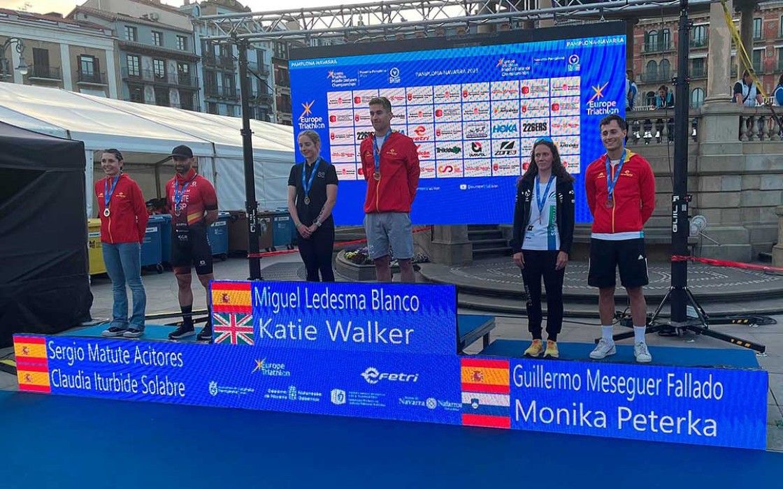 El triatleta Guillermo Meseguer, podio en el Europeo de Pamplona