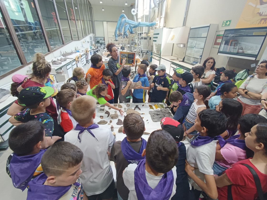La Fundación Dinópolis enamora a los escolares con sus espectaculares fósiles
