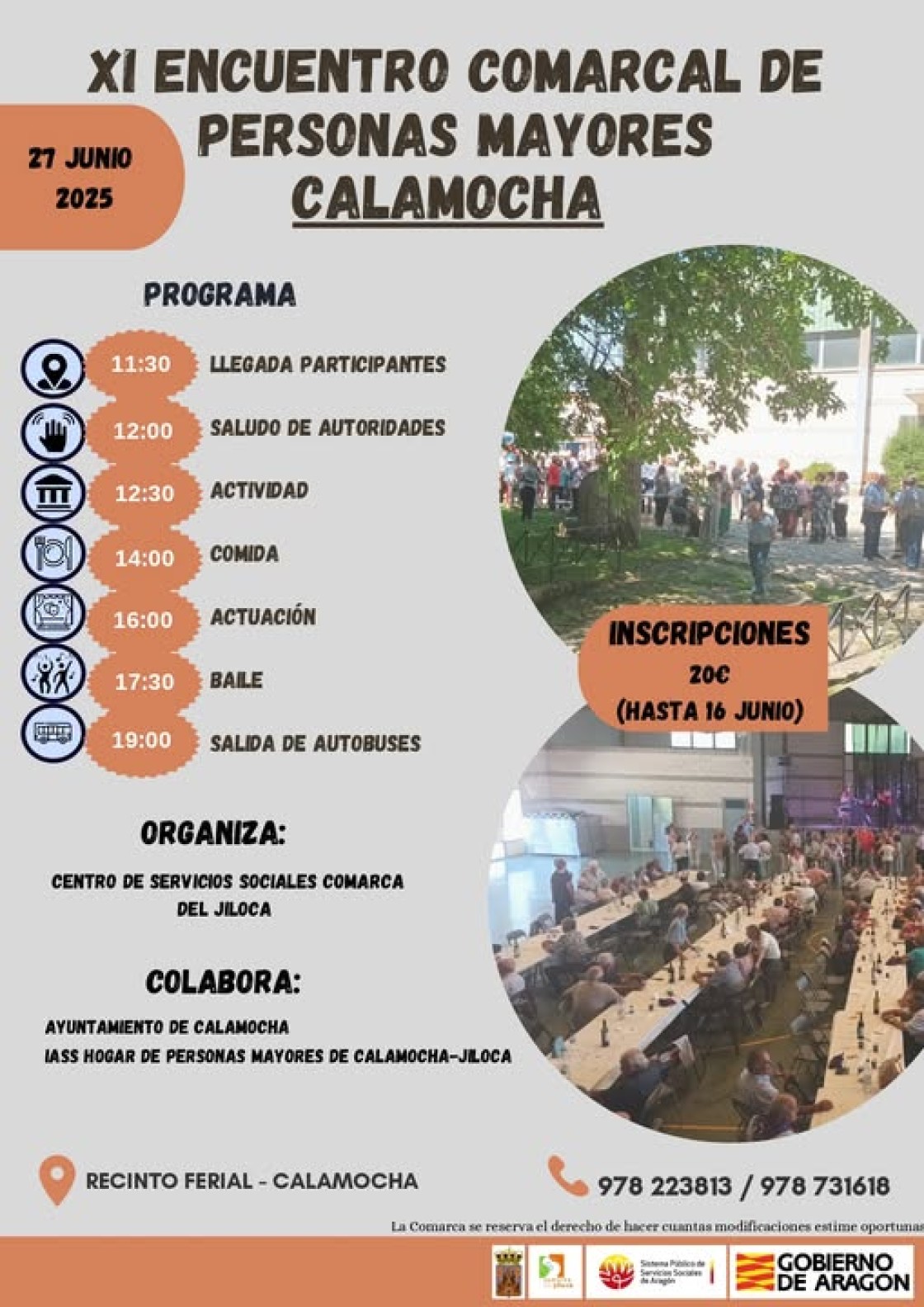 Calamocha acogerá el XI Encuentro Comarcal de Personas Mayores