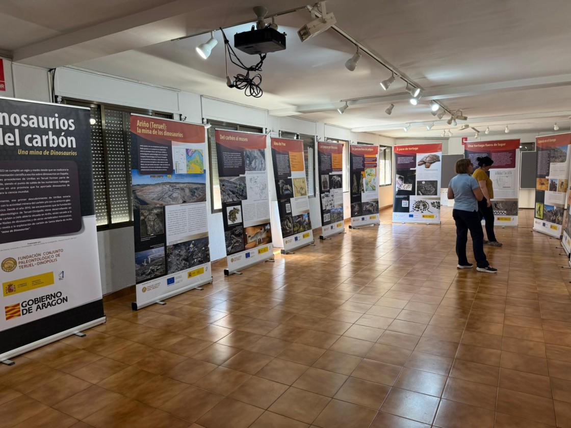 La exposición 'Dinosaurios del carbón' se podrá visitar hasta el 4 de julio en Alcorisa