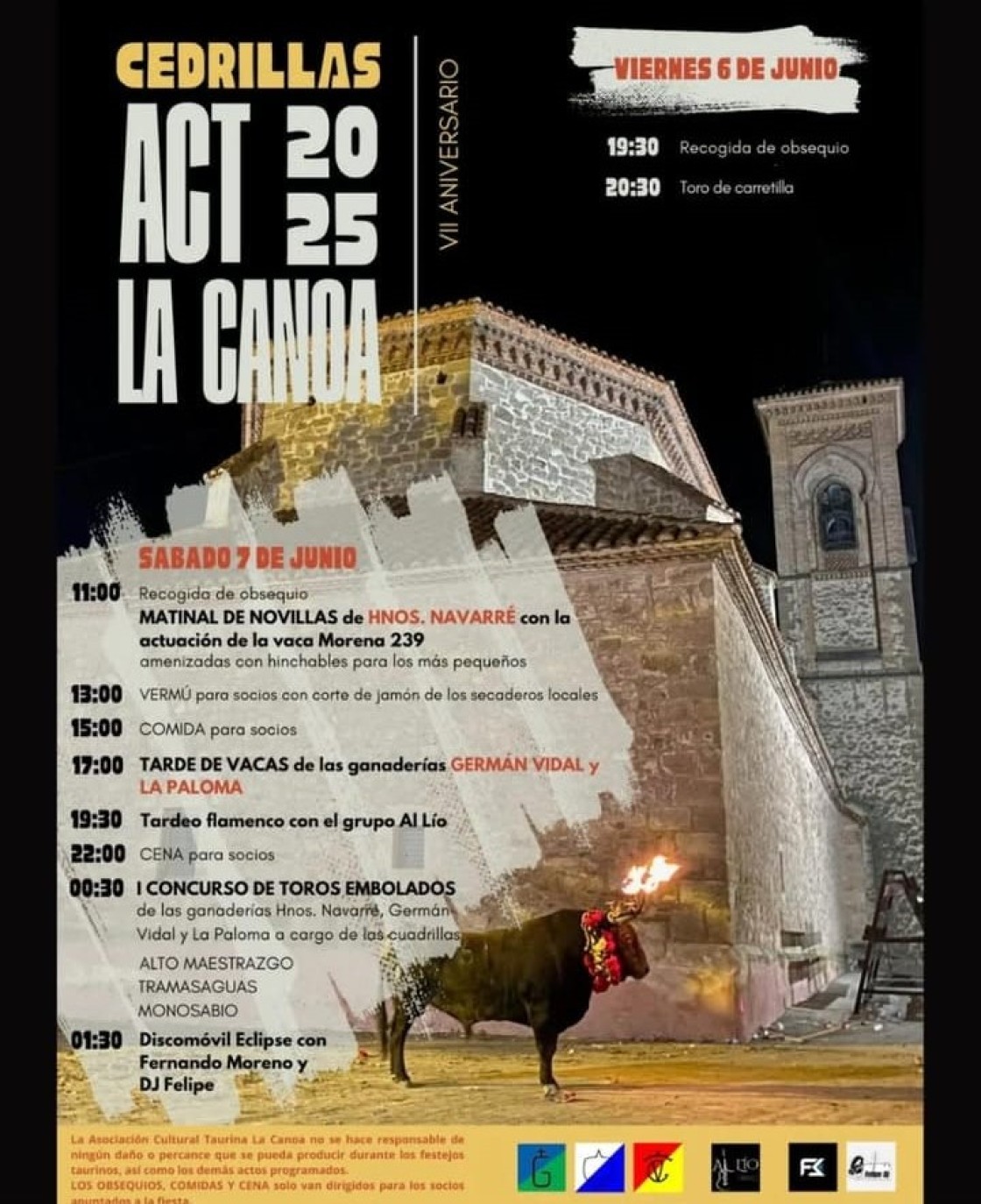 La Canoa de Cedrillas ha preparado un completo cartel