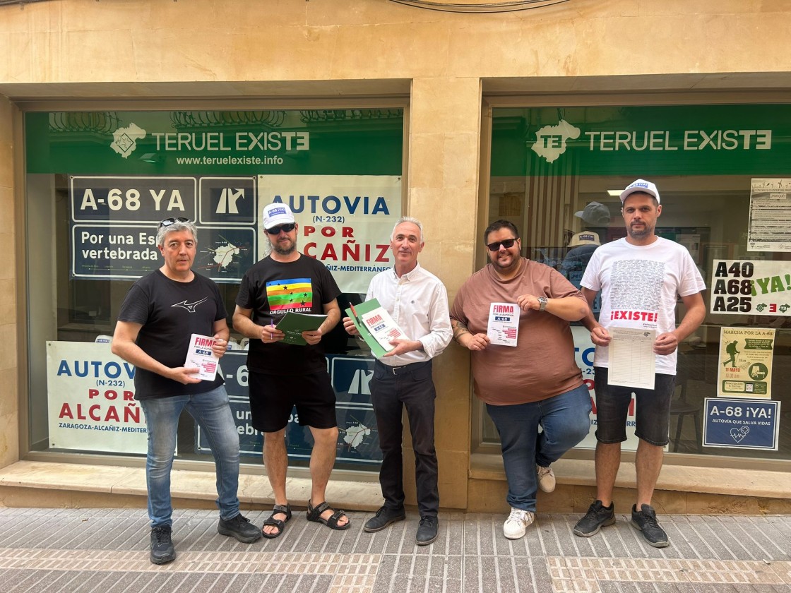 Teruel Existe impulsa una recogida de firmas por la A-68 durante MotoGP en Alcañiz