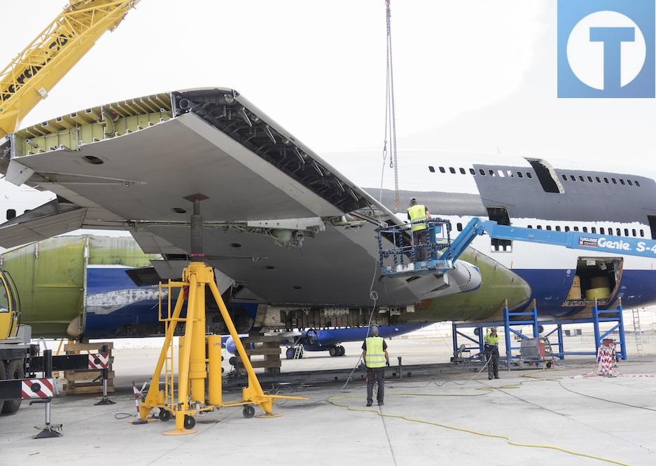 Así se recicla un avión