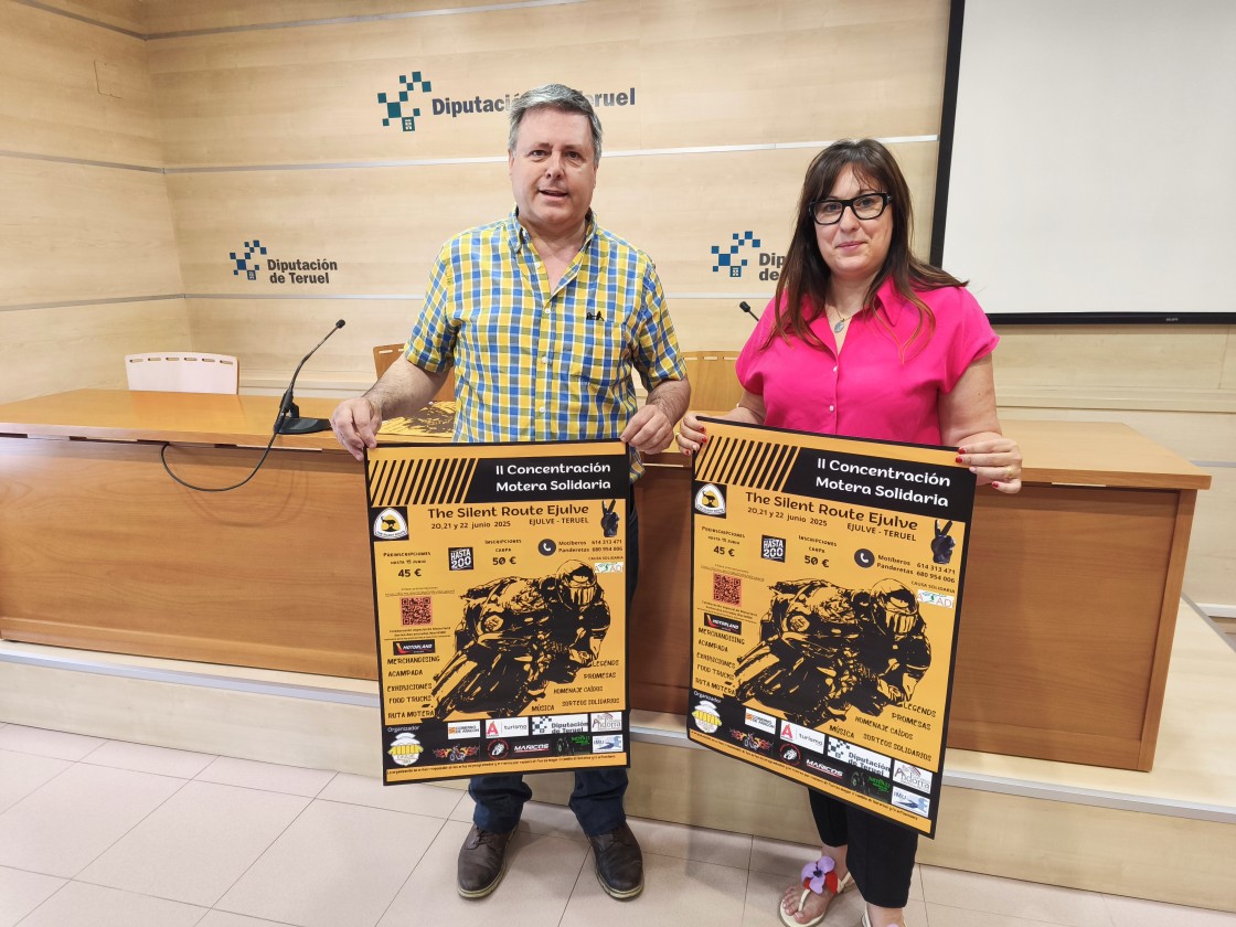 Ejulve acogerá la segunda Concentración Motera Solidaria The Silent Route, del 20 al 22 de junio, a favor de Atadi