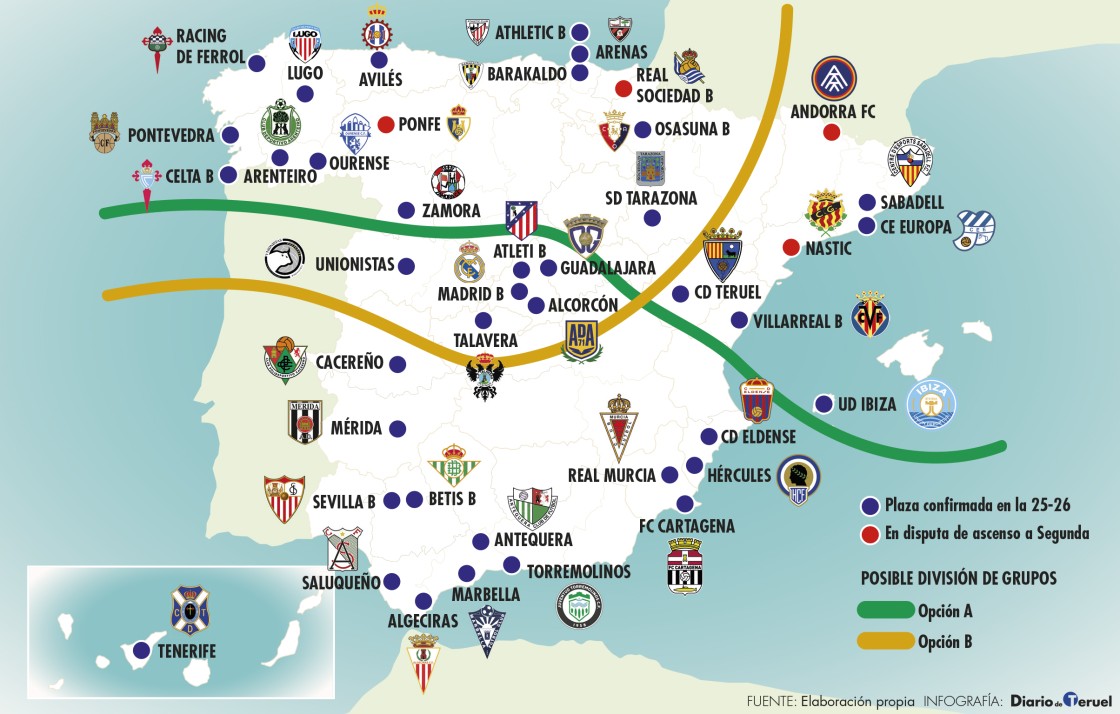 Primera RFEF se dividirá entre norte y sur... sin saber aún cuál será la ‘raya’