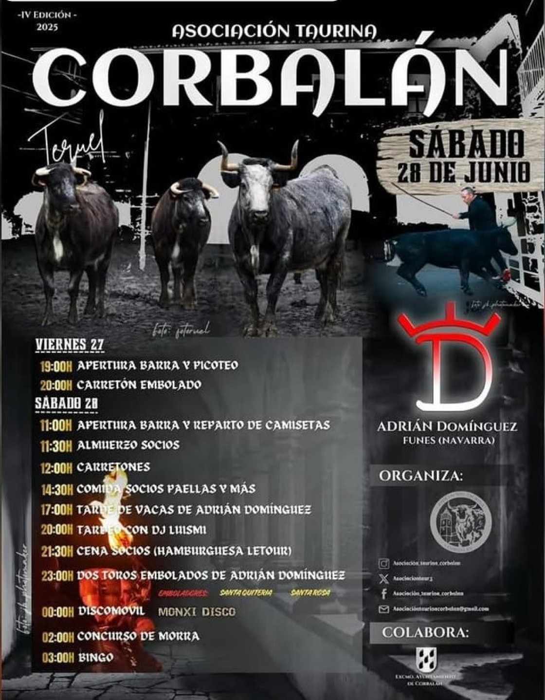 Este fin de semana, IV Día del Socio de la A. Taurina de Corbalán