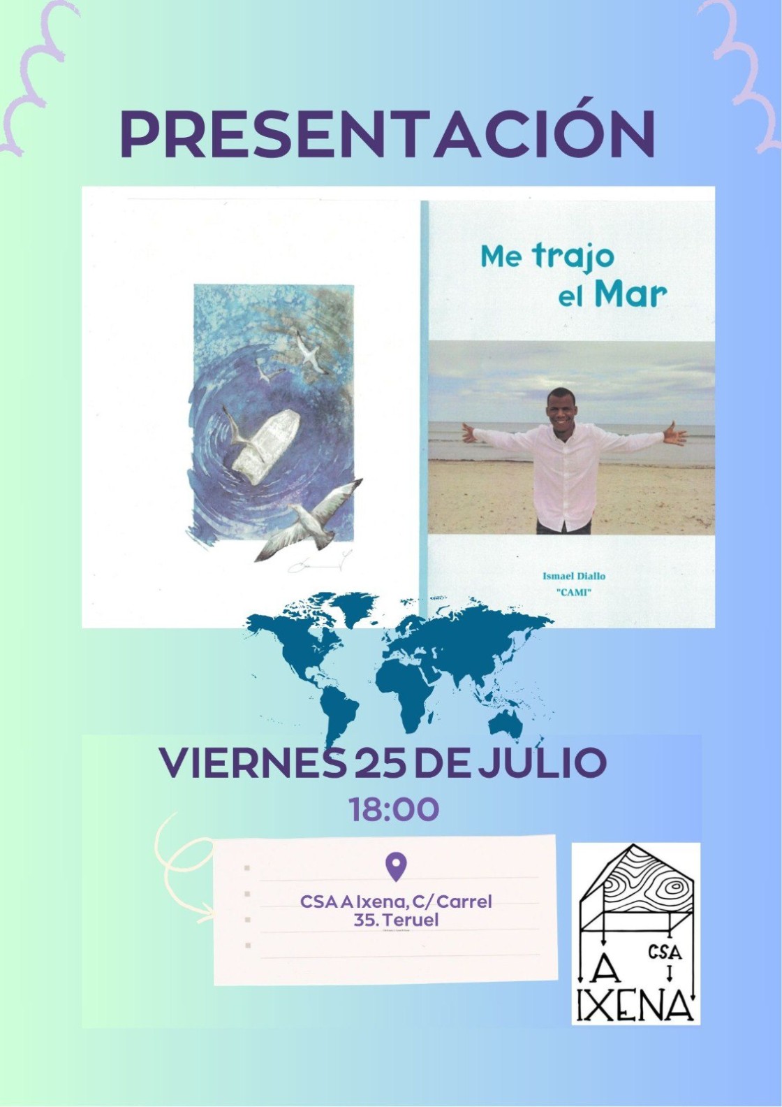 Ismael Diallo Camí presenta en Teruel su libro ‘Me trajo el mar’