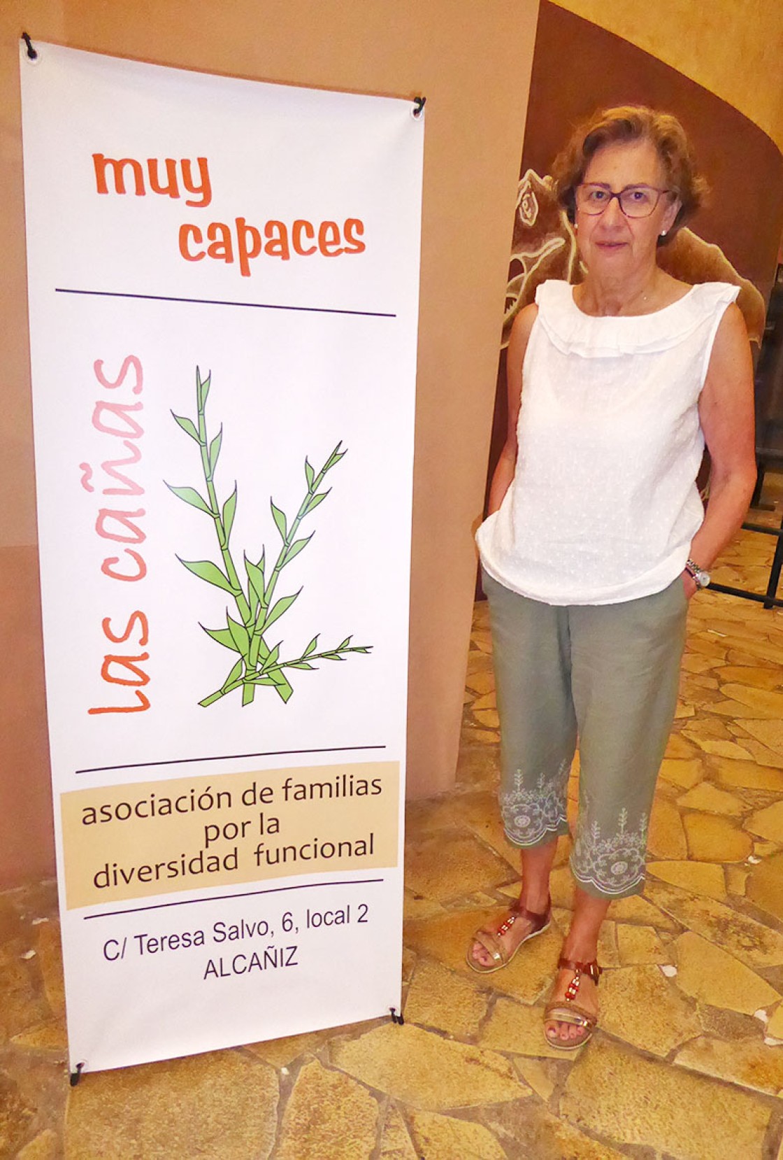 Elena Soldevilla, presidenta de la asociación Las Cañas de Alcañiz: “Nuestro principal objetivo es lograr que nuestros familiares tengan una vida digna”