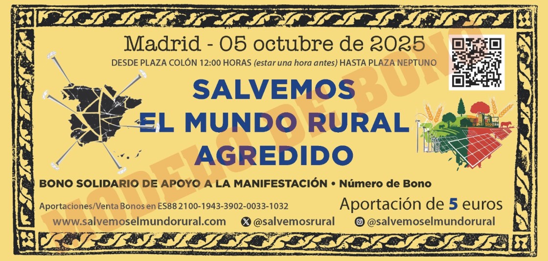 Lanzan los bonos para sufragar la manifestación del 5 de octubre en Madrid