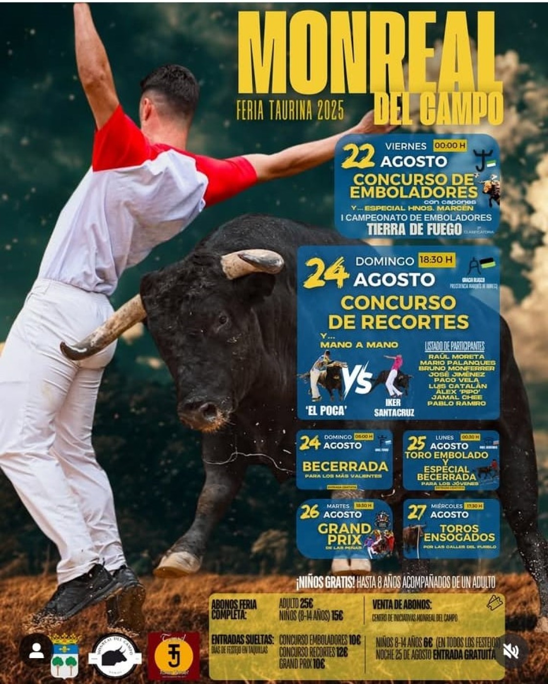 Recortes, becerras, embolados y ensogados en Monreal del Campo