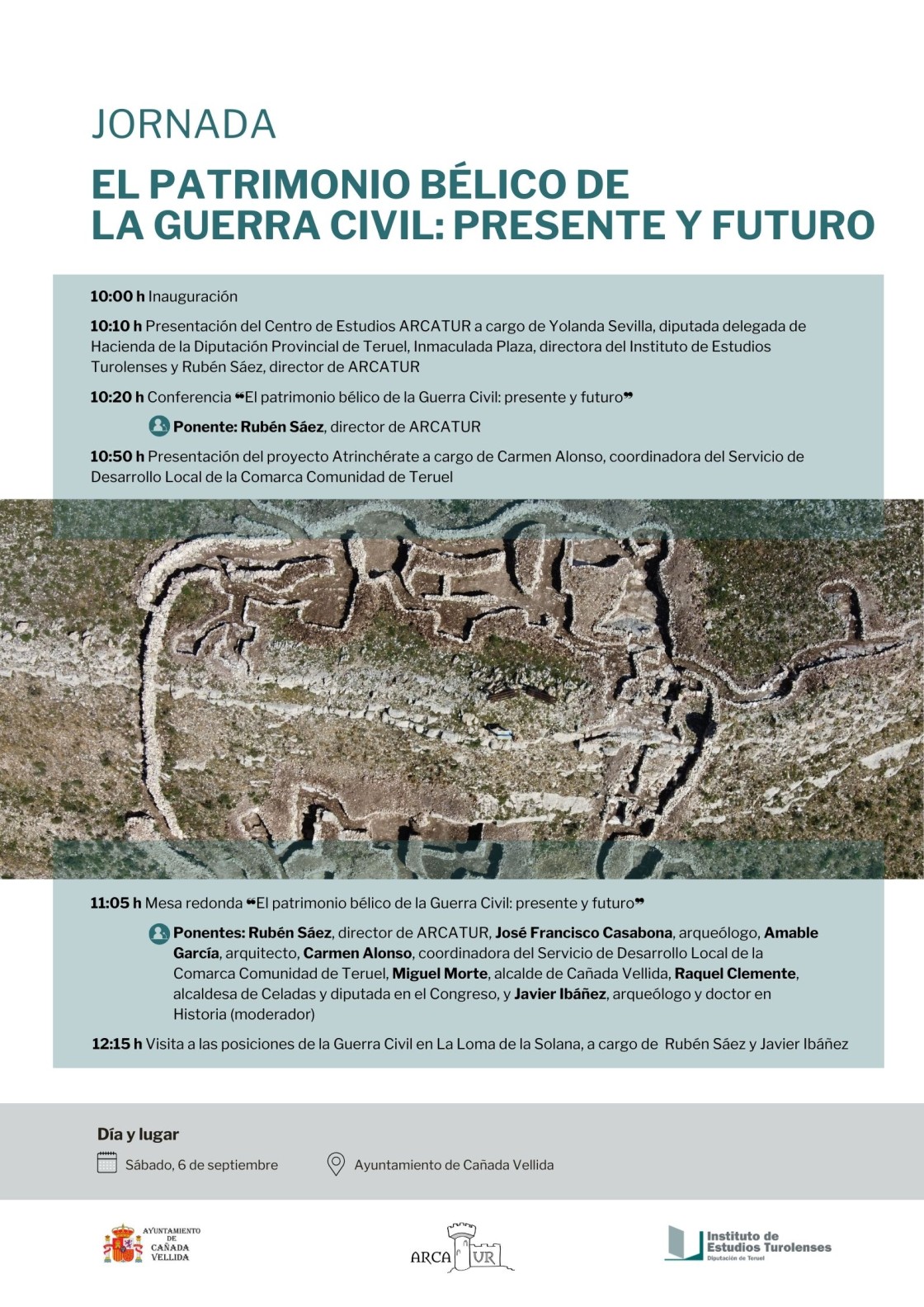 Arcatur invita a reflexionar sobre el futuro del patrimonio bélico de la Guerra Civil en Teruel con una jornada en Cañada Vellida