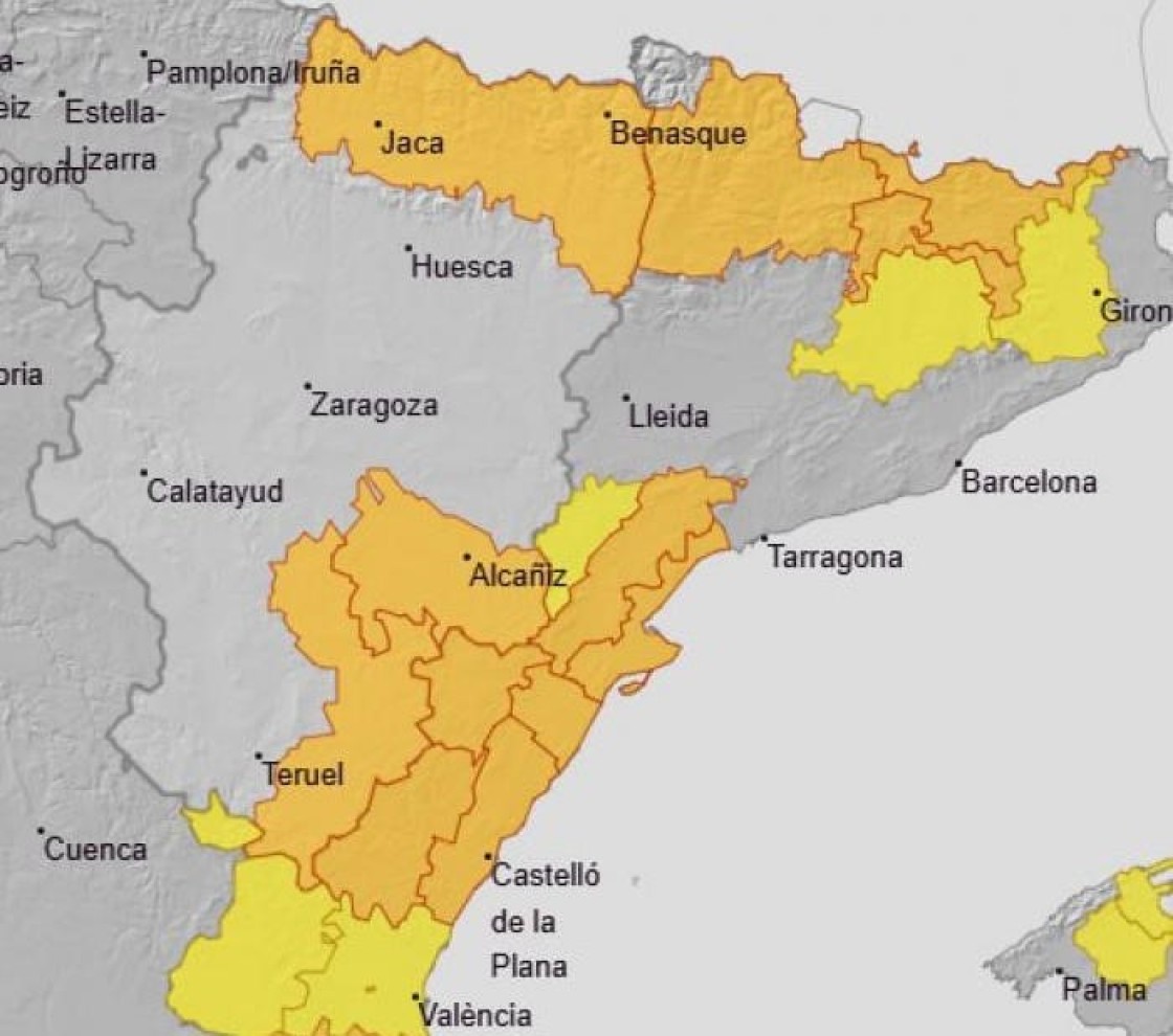 Activado el Plan de Protección Civil por los avisos de lluvias y tormentas en Gúdar-Maestrazgo y Bajo Aragón