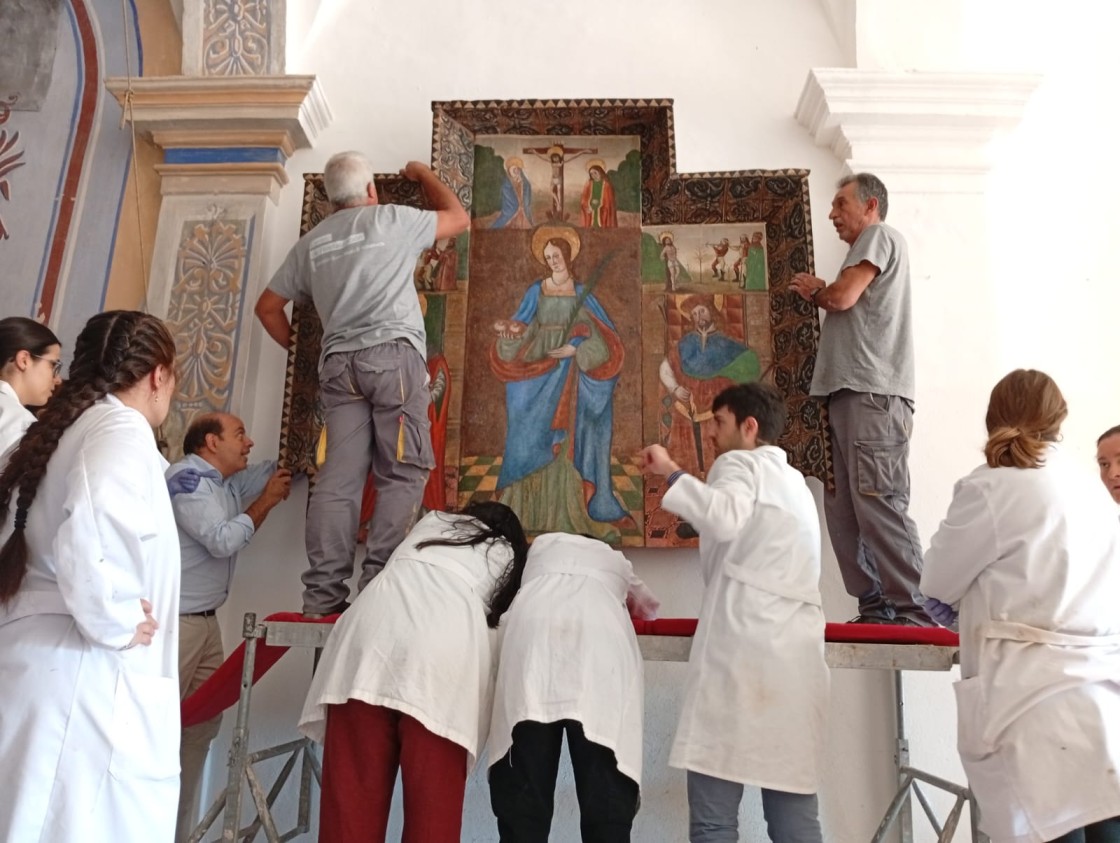 Villar del Salz envía a Albarracín unas tablas repintadas y recibe una joya tardogótica