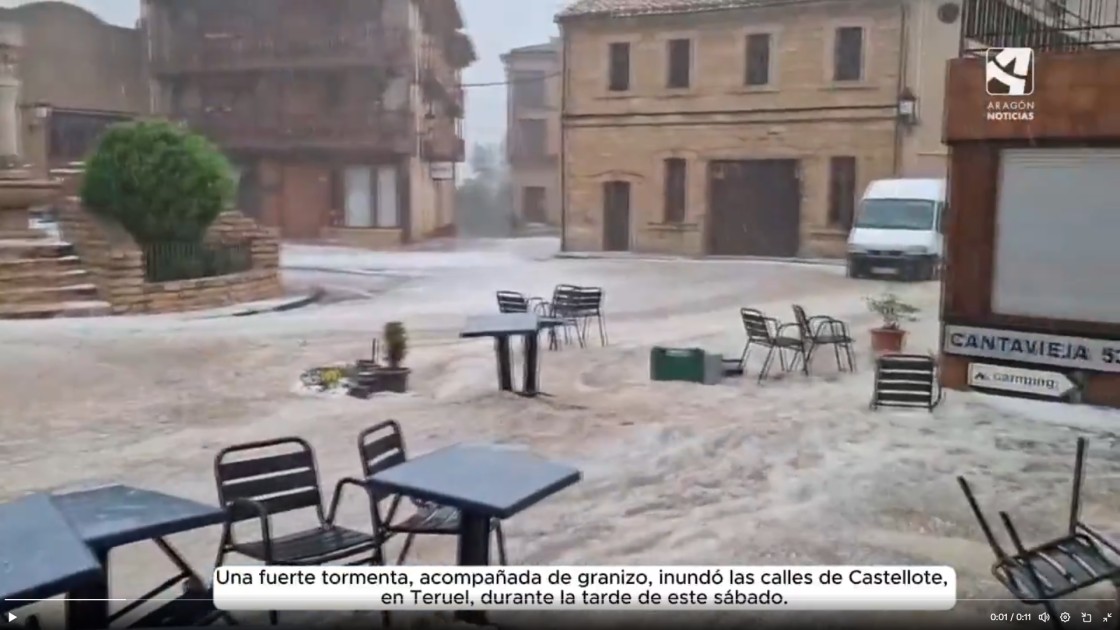 Las tormentas causan numerosas incidencias y complican la circulación en diferentes puntos de Aragón