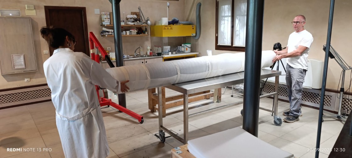 El cuadro de la Última Cena de Alcañiz regresará restaurado a la Colegiata en enero