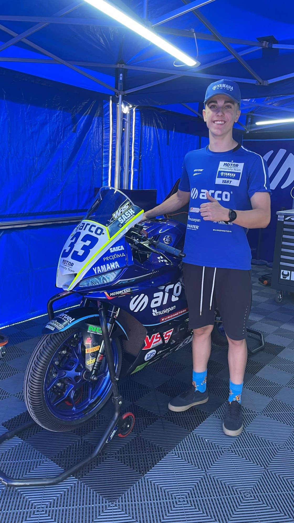 Alcañiz vibra ya con el Mundial de  SBK y el piloto local Gonzalo Sánchez
