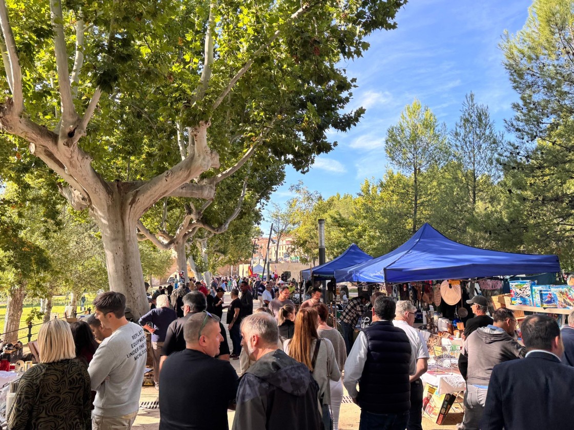 Alcañiz abre su cápsula del tiempo en el parque Labordeta con mucho público