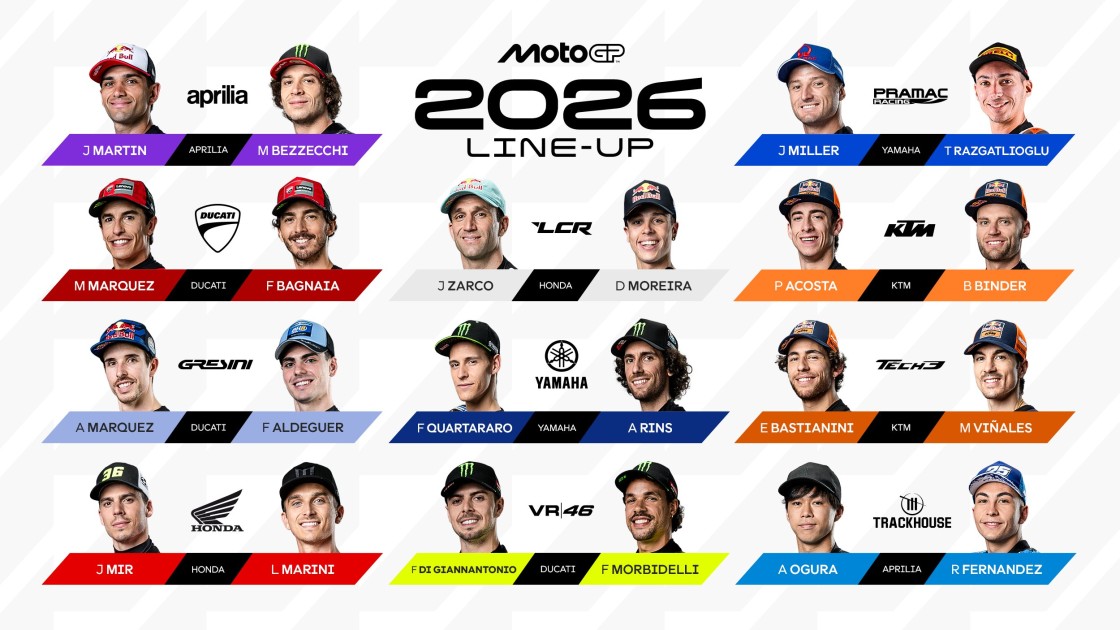 Diogo Moreira completa la parilla de 2026, con Álex Rins confirmado en las filas de Yamaha