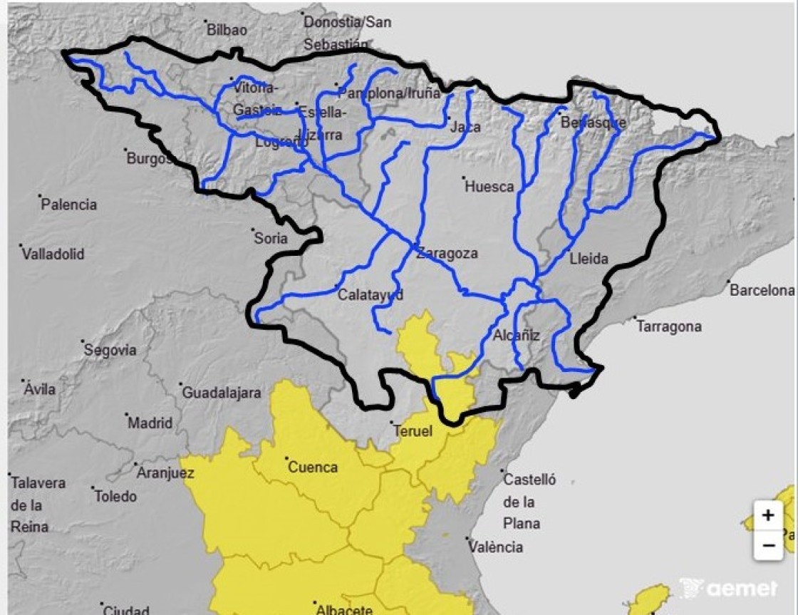 La Aemet activa el aviso amarillo por posibles lluvias intensas en las comarcas Gúdar y Maestrazgo