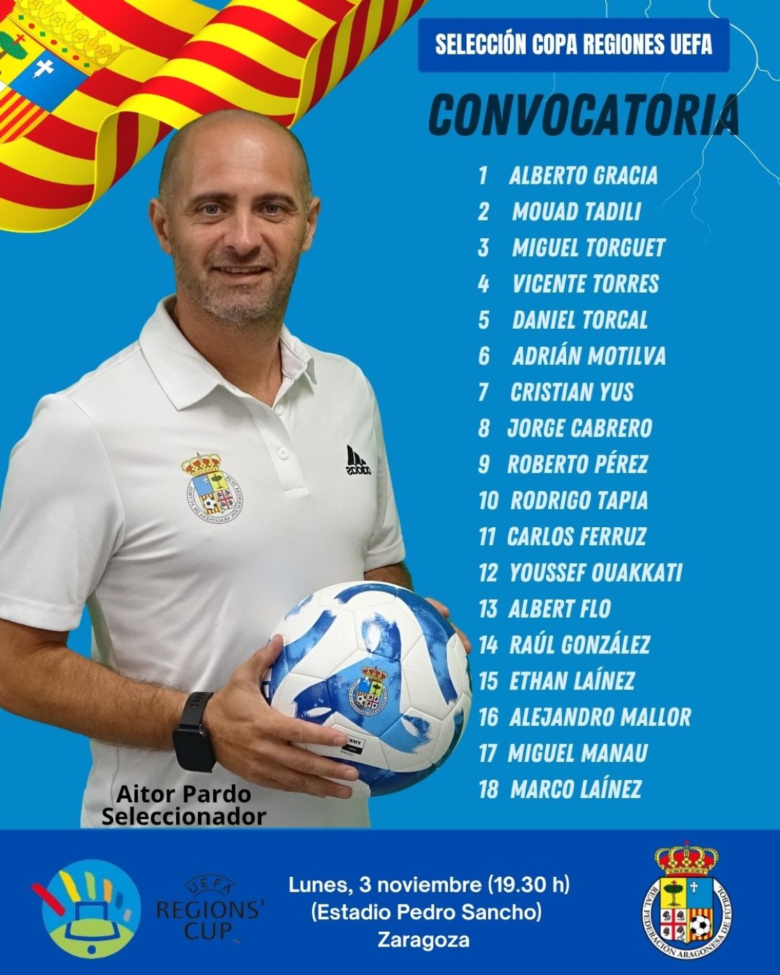 Seis turolenses, en la primera convocatoria de Aragón para la próxima Copa Regiones