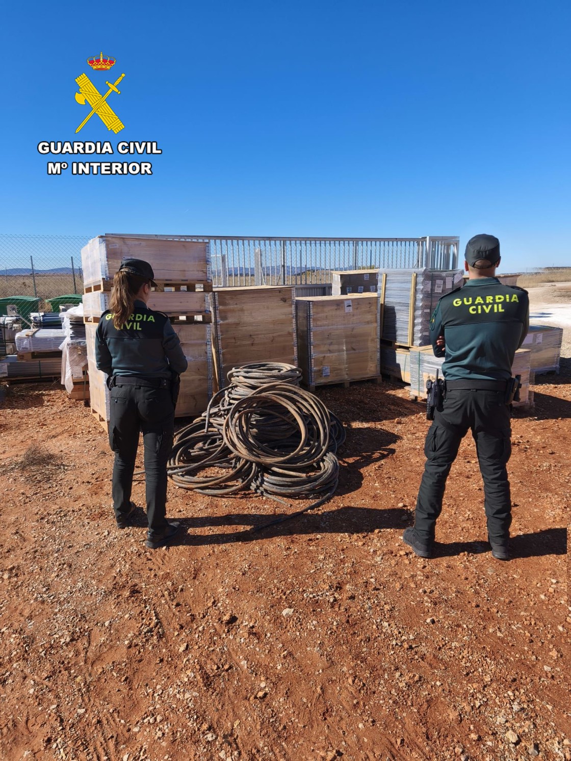 La Guardia Civil detiene a siete personas como presuntas autoras de un delito de robo de cable de cobre en Ferreruela de Huerva