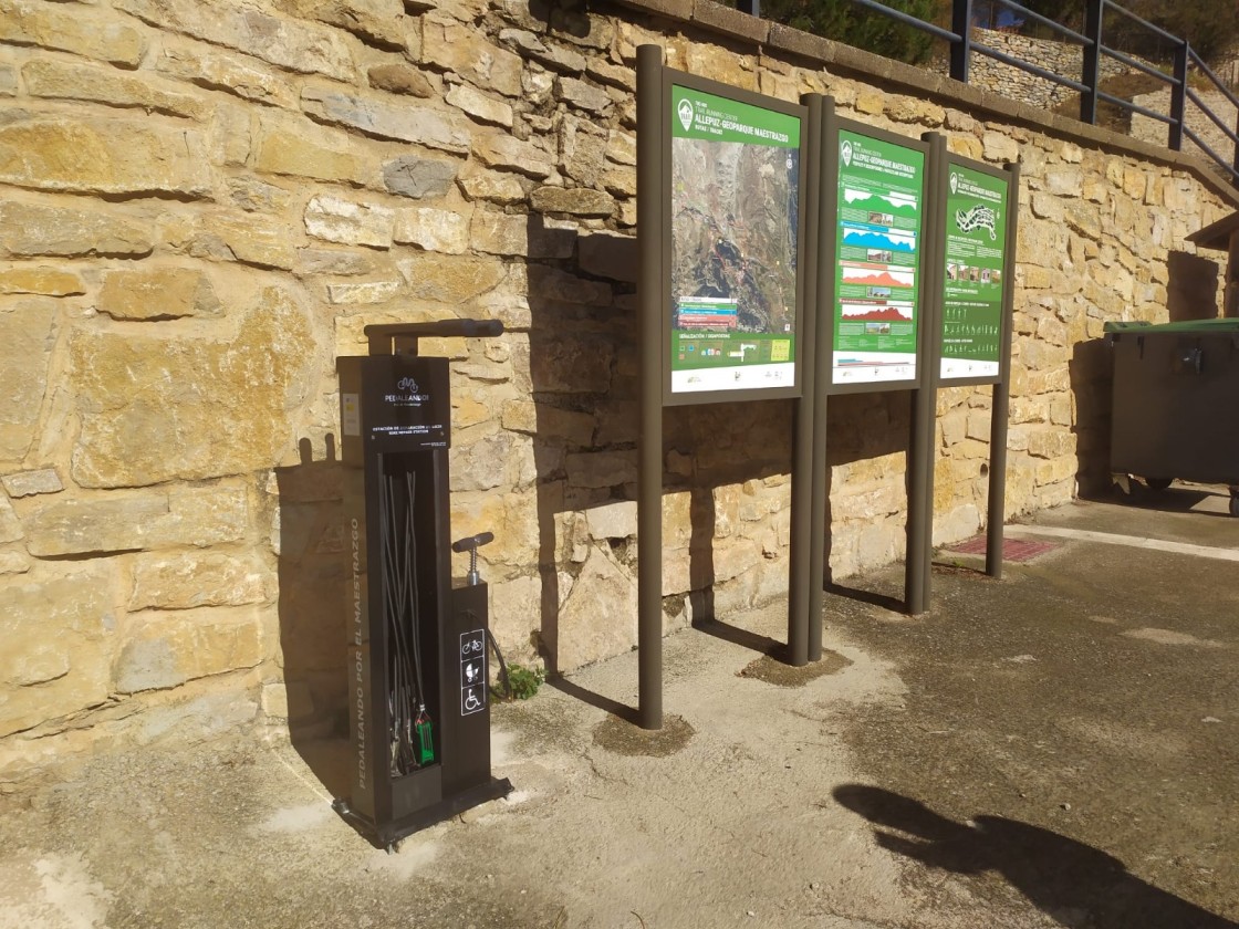 La Comarca instala seis estaciones de reparación de bicicletas para reforzar su red cicloturista