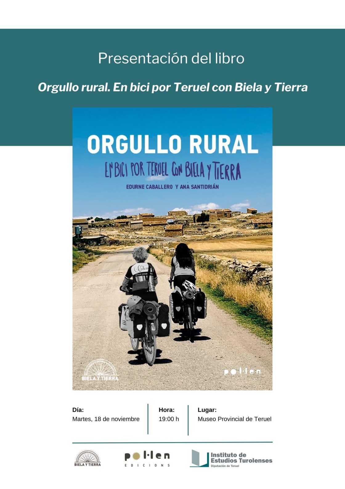 Biela y Tierra invita en un nuevo libro a recorrer 830 kilómetros en bicicleta por Teruel