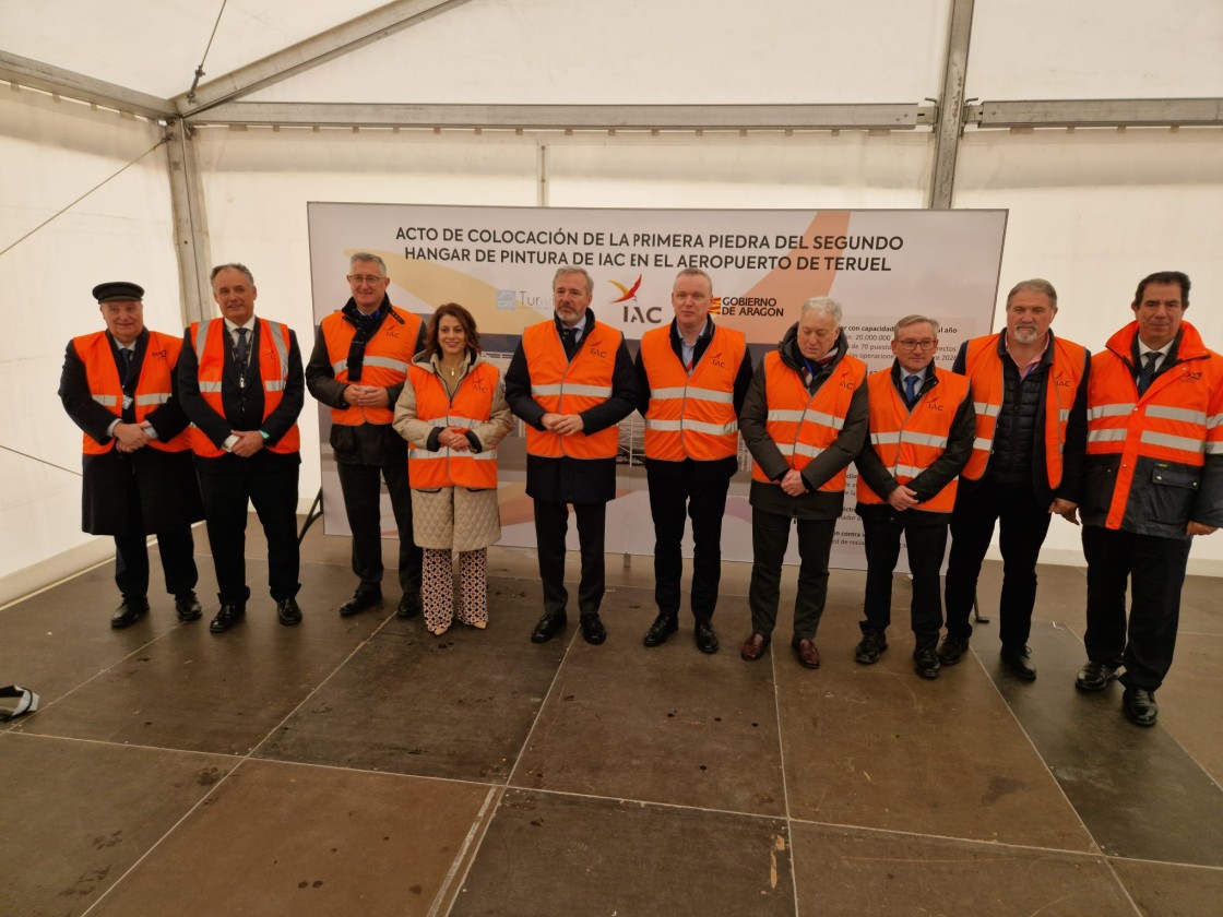 El segundo hangar de pintura de IAC en Teruel estará operativo en un año